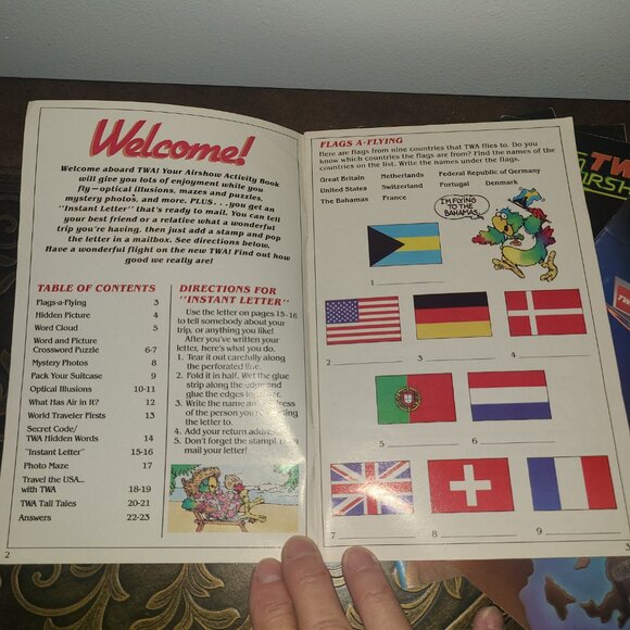 Lot of 5 TWA Airshow Vintage 1986 Activity Books Flying Memorabilia - Picture 13 of 13